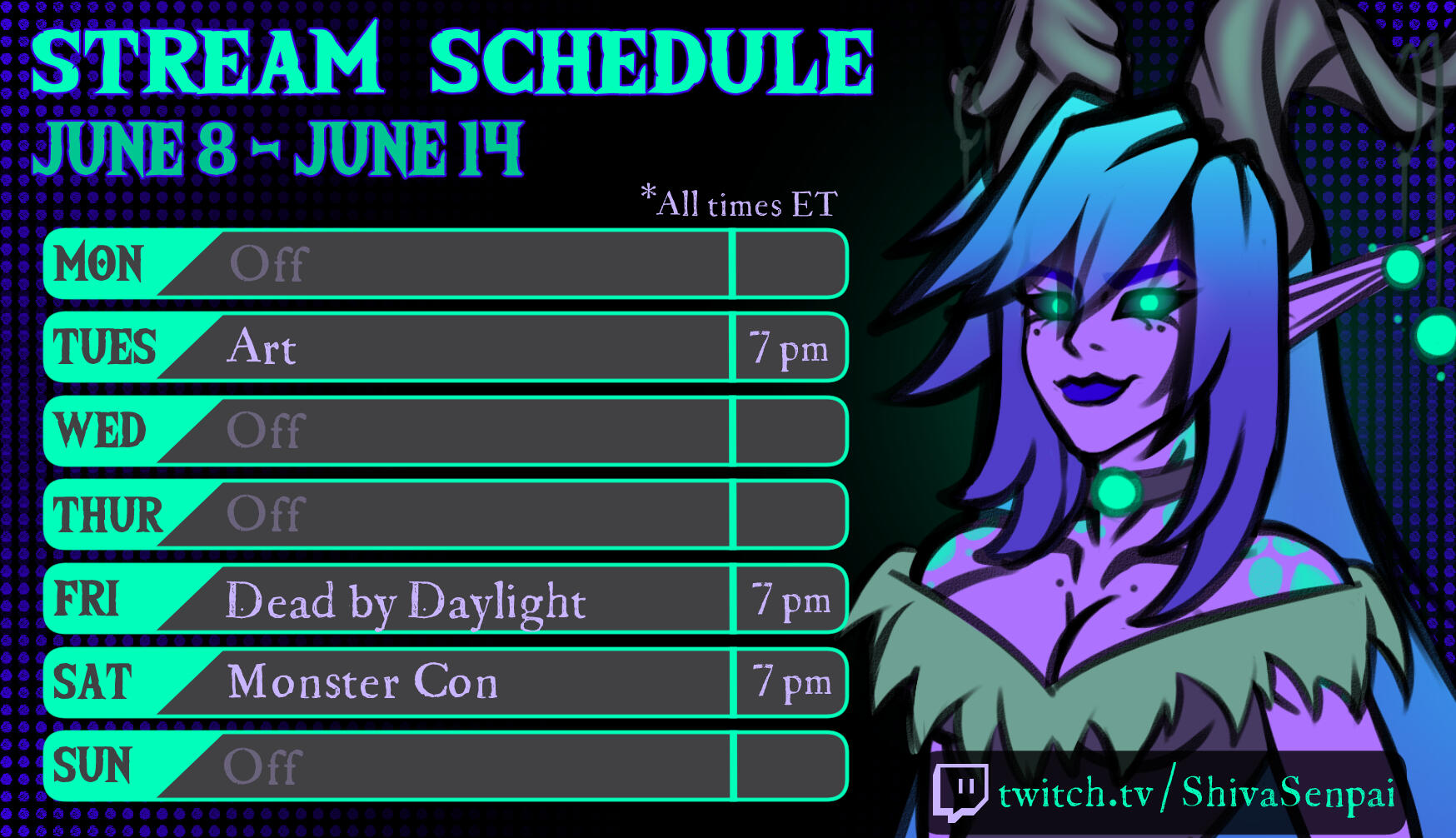 Twitch Stream Schedule